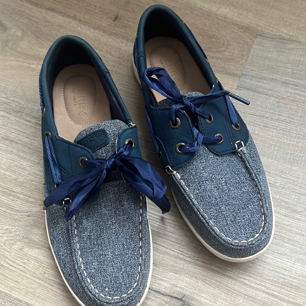Navy Blue Sperry Top Sider Boat Shoes Size 7